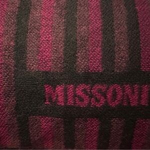Missoni Mens/ unisex Chevron Knit in Deep Purple and Black scarf.